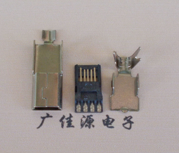 Mini USB插头焊线前五后四磷铜端子 