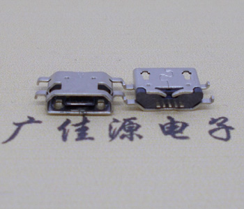 沉板Micro USB 5pin B型反向1.3MM母头,四脚破板式SMT