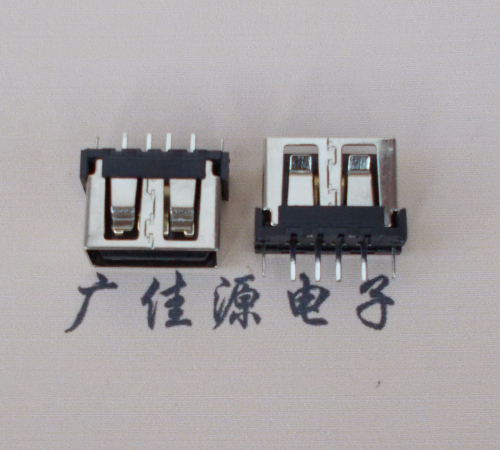 USB短体180度信号线直插板平口规格