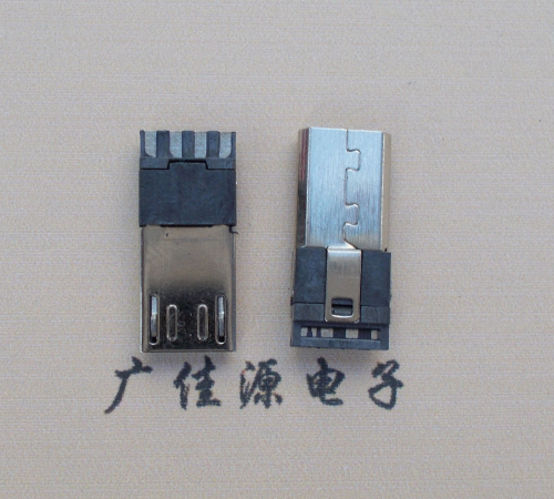 Micro USB公头超薄焊�式加长13.5mm款前五后四