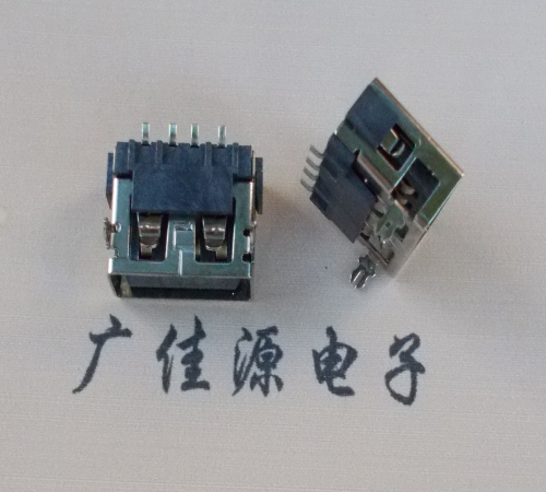 USB2.0 AF短体10.0mm,前两鱼叉脚H=6.8端子SMT