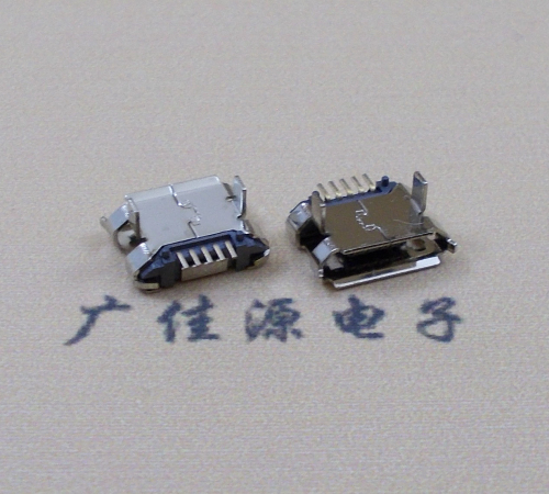 Micro 5Pin加长脚2.0mm插板,脚宽1.3mm