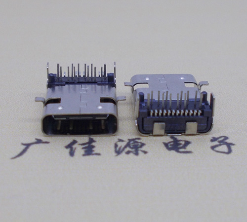 USB TYPE-C母座加长L=11.95前插后贴 USB TYPE-C母座加长L=11.95前插后贴